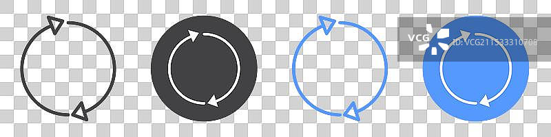 重复图标扁平线条符号集图片素材