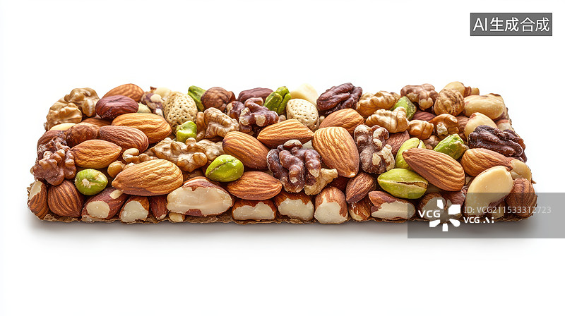 【AI数字艺术】混合坚果蛋白棒能量棒图片素材