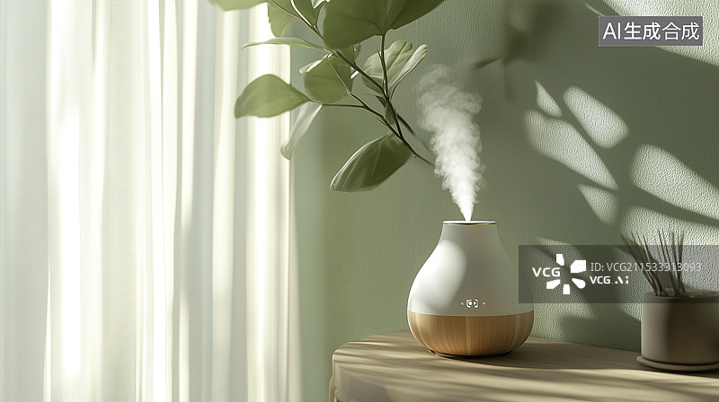 【AI数字艺术】加湿器 香薰机 空气净化器 健康生活图片素材