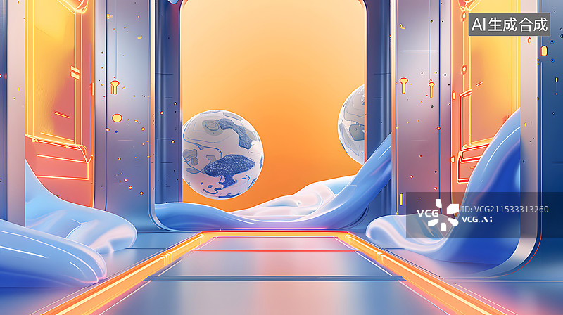 【AI数字艺术】超现实主义空间图片素材