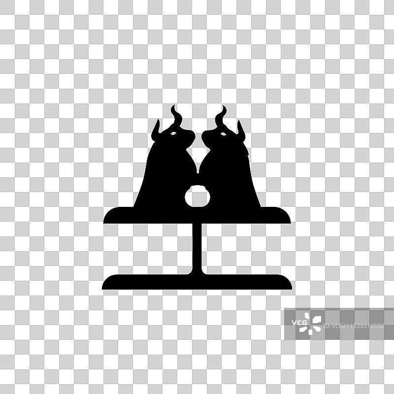 公牛动物标志设计图标轮廓标志图片素材