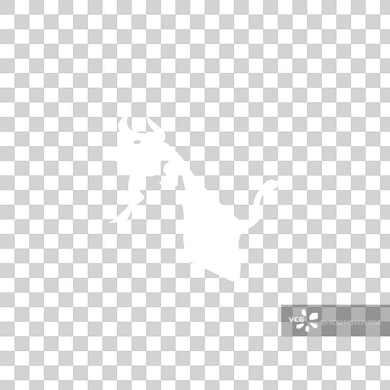 牛的轮廓孤立图标图片素材