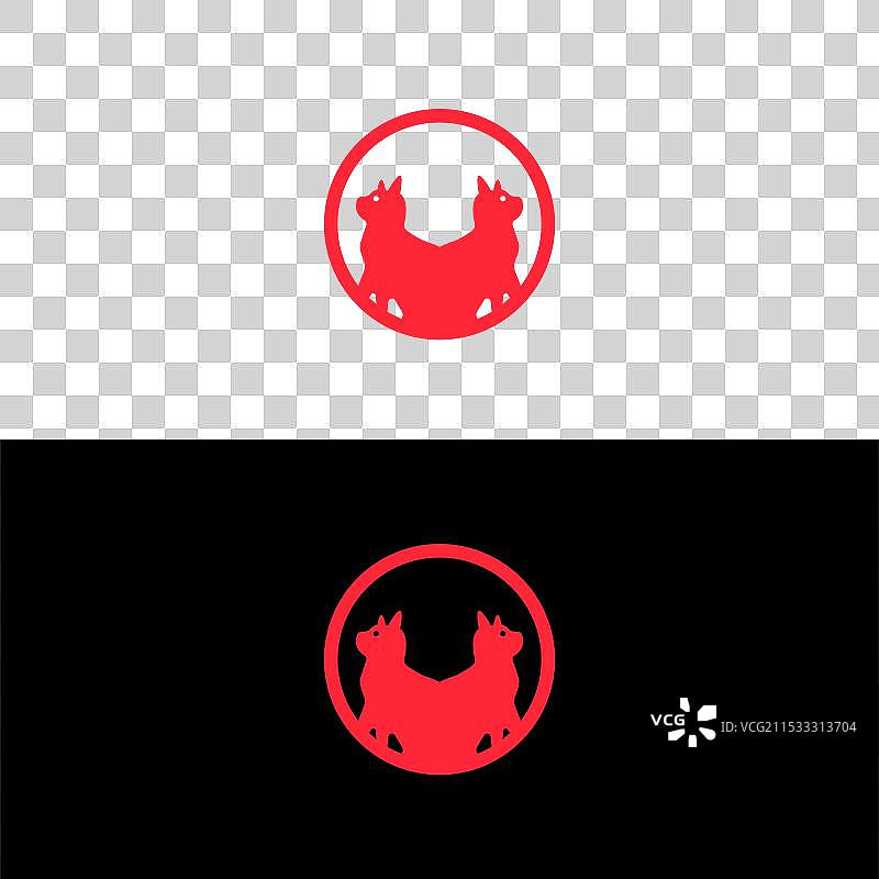 时尚猫咪动物剪影logo设计图片素材