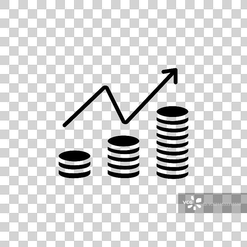 赚钱图标集，增加财富符号更多图片素材