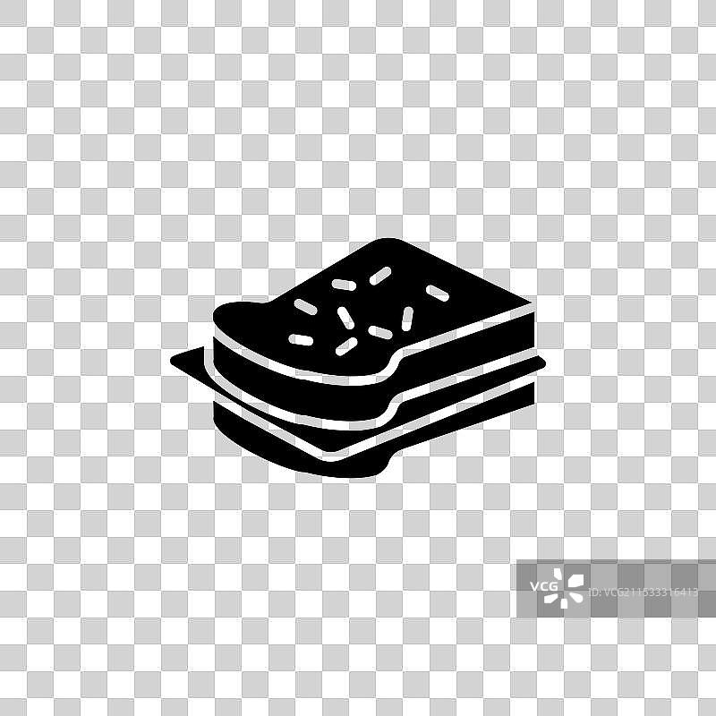 三明治图标集：鸡肉、奶酪、面包、吐司图片素材