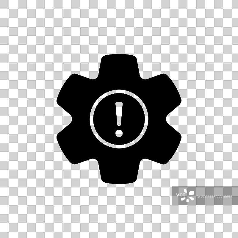 系统故障错误的技术警告图标集图片素材