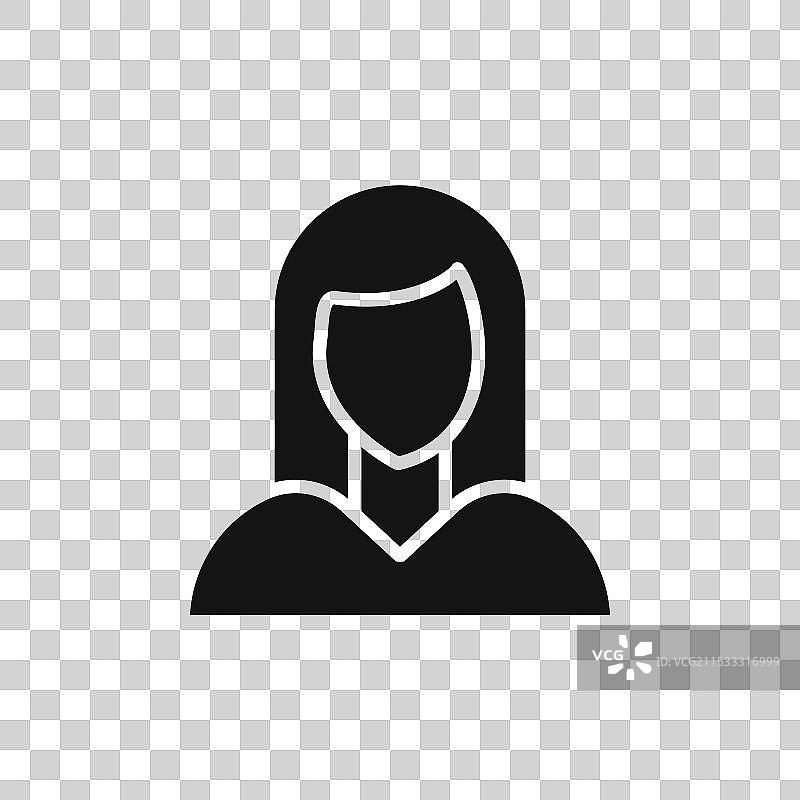 女性图标集，女孩面孔符号，女性头像图片素材