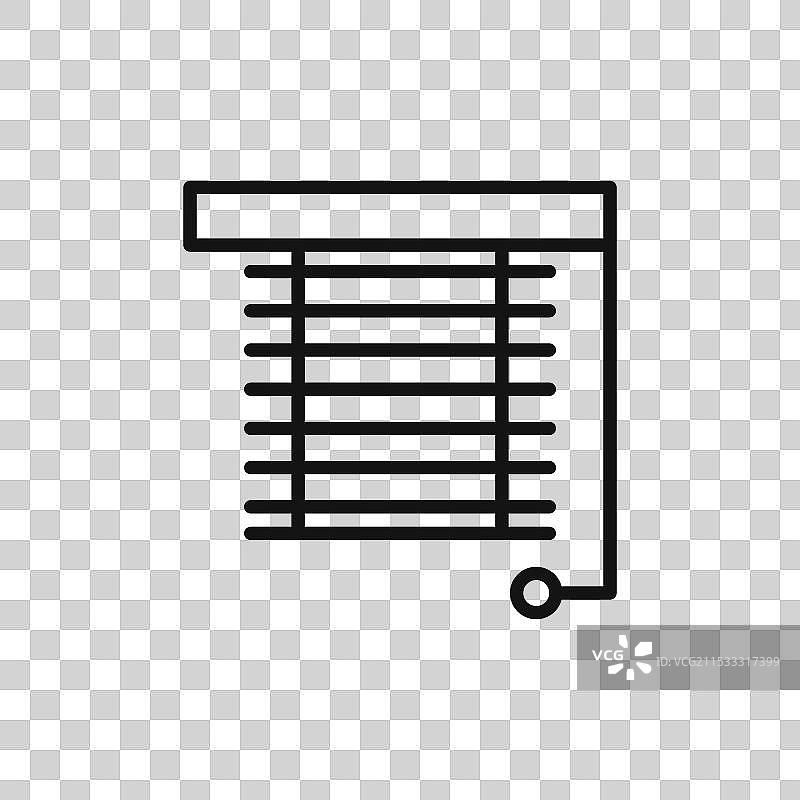 百叶窗打开图标，背景为白色图片素材