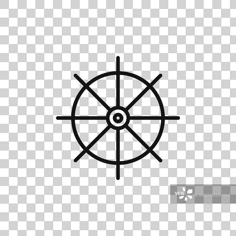 法轮图标，孤立在白色背景上图片素材