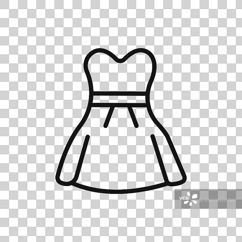 白色背景上的连衣裙图标图片素材