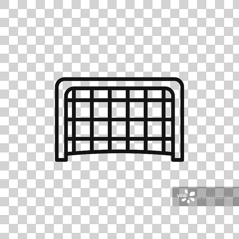 白色背景上的球门网图标图片素材