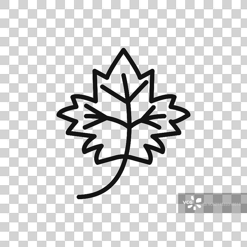 白色背景上的枫叶图标图片素材