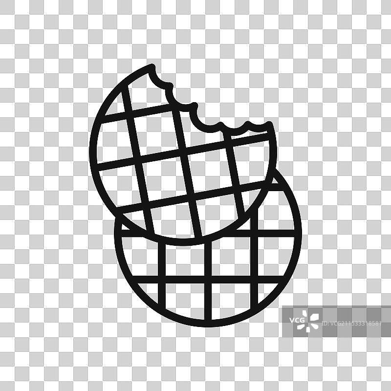 斯特鲁普华夫饼图标，背景为白色图片素材