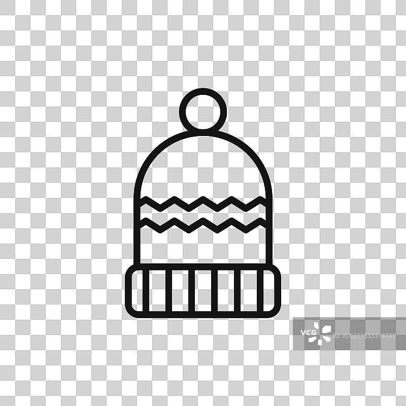 冬季帽子图标，背景为白色图片素材