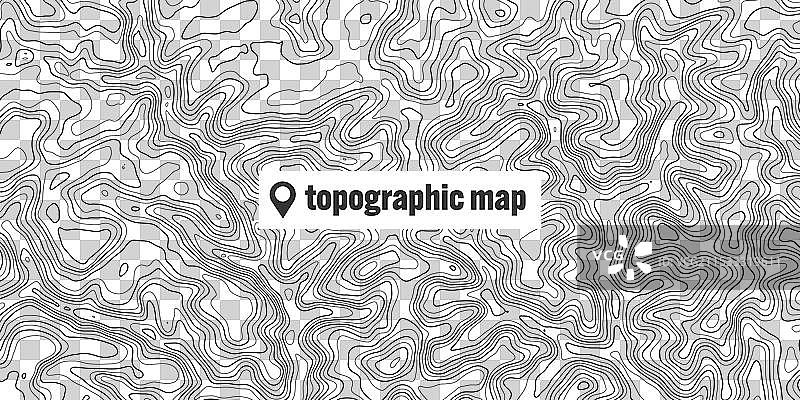 带等高线的地形图图片素材