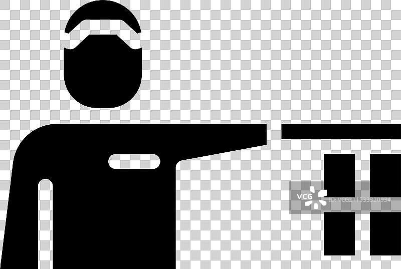 裁判举起越位旗的图标符号，足球比赛图片素材