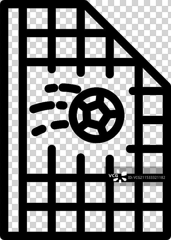 图标线条目标球撞击横梁足球图片素材
