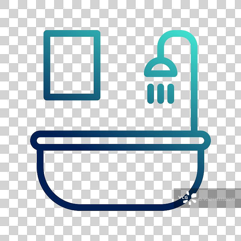 优雅现代的浴室图标图片素材