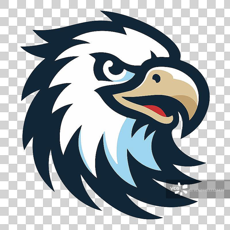 顽皮的鹰脸标志图片素材