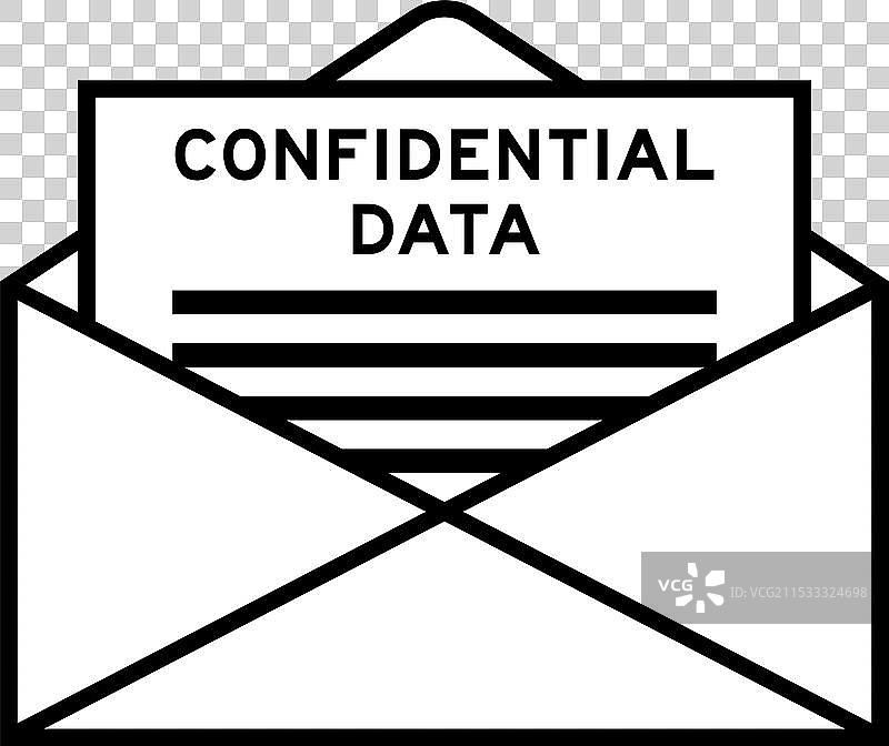 带有“机密”字样的信封和信件标志图片素材