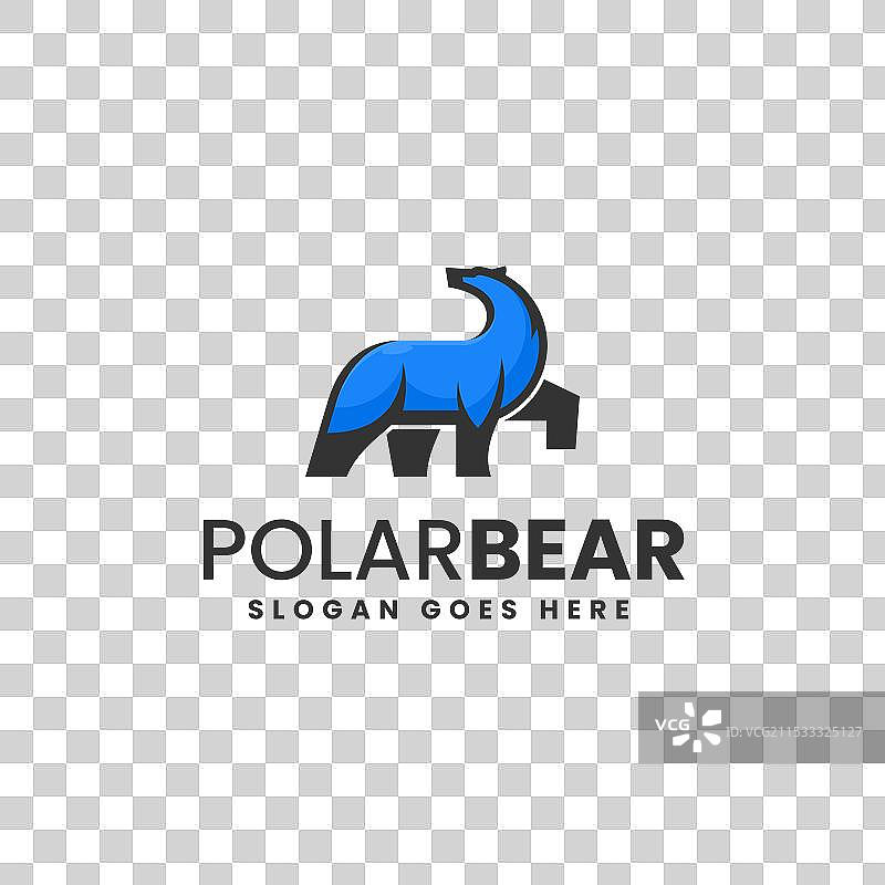 简单风格的北极熊标志吉祥物图片素材