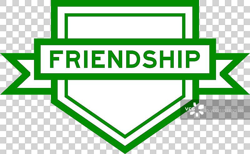 复古绿色五边形标签横幅与图片素材