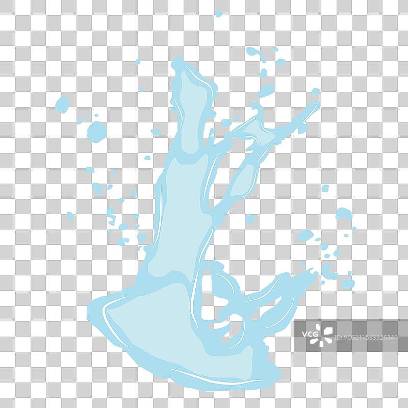 大面积溅出的液体在表面上图片素材