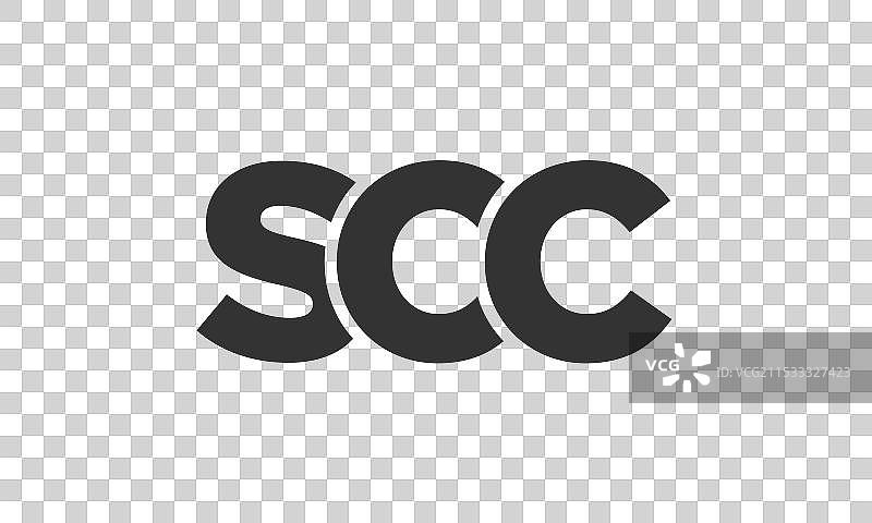 强大而现代的SCC标志设计模板图片素材