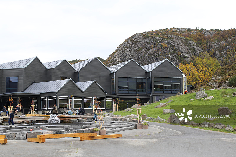 欧洲挪威斯图尔峡湾口及奥勒松小镇图片素材