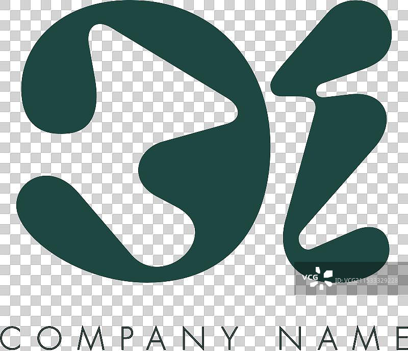 创意抽象的首字母CI标志设计图片素材