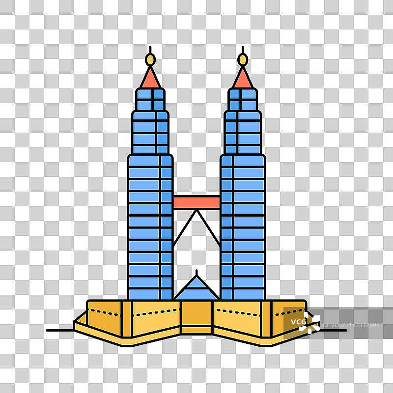 双子塔图片素材