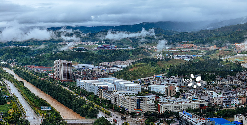 临沧市 临翔区 玉龙湖公园 体育中心 西门公园 缅宁大道图片素材