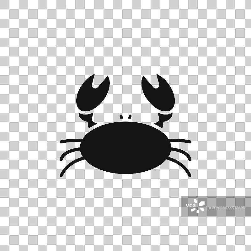螃蟹图标，背景为白色图片素材