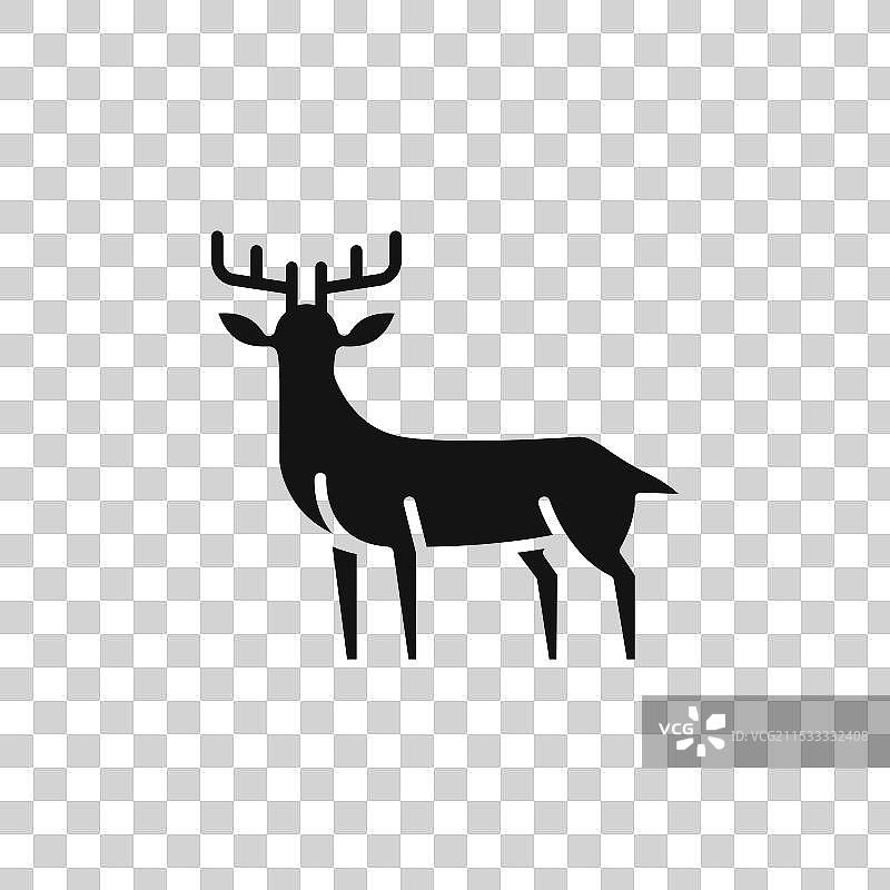 白色背景上的鹿图标图片素材