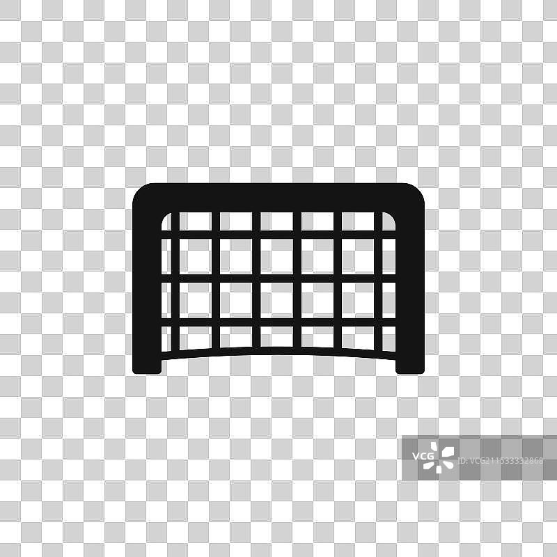 白色背景上的球门网图标图片素材