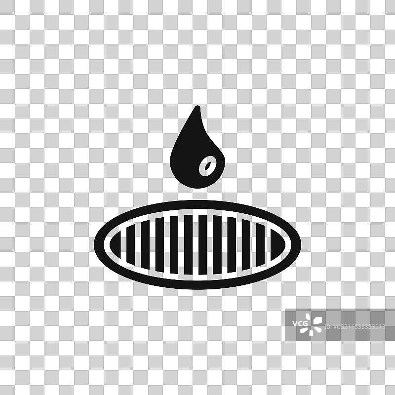 井盖图标，背景为白色图片素材