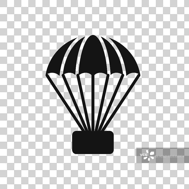 降落伞图标，背景为白色图片素材