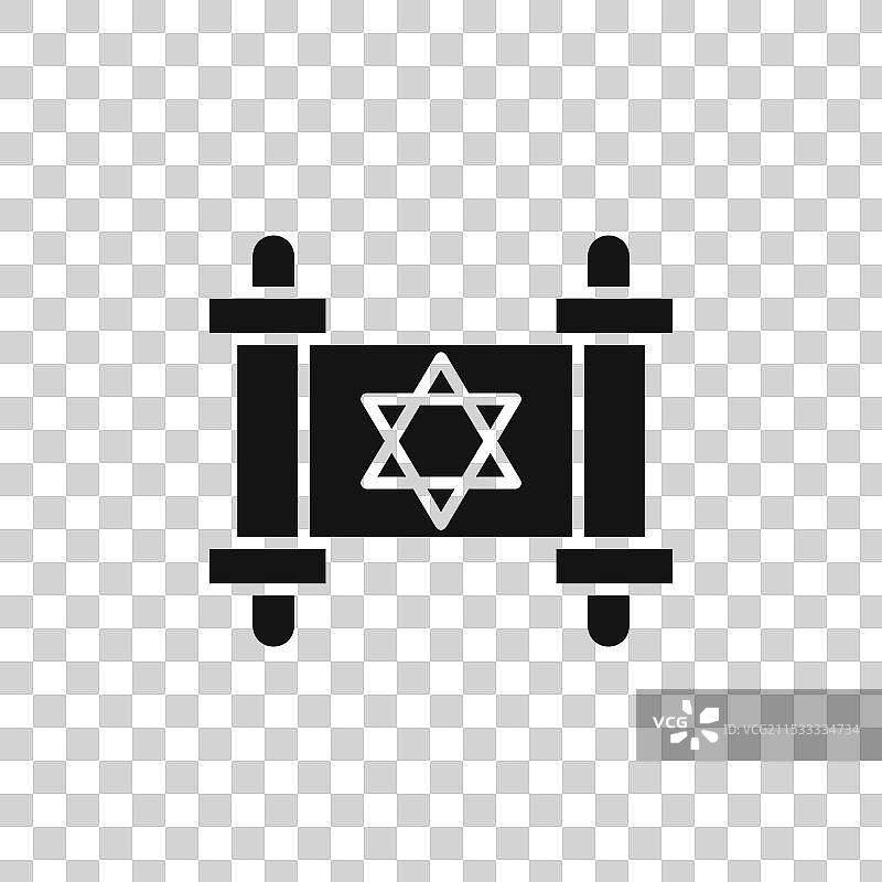 卷轴托拉图标，孤立在白色背景上图片素材