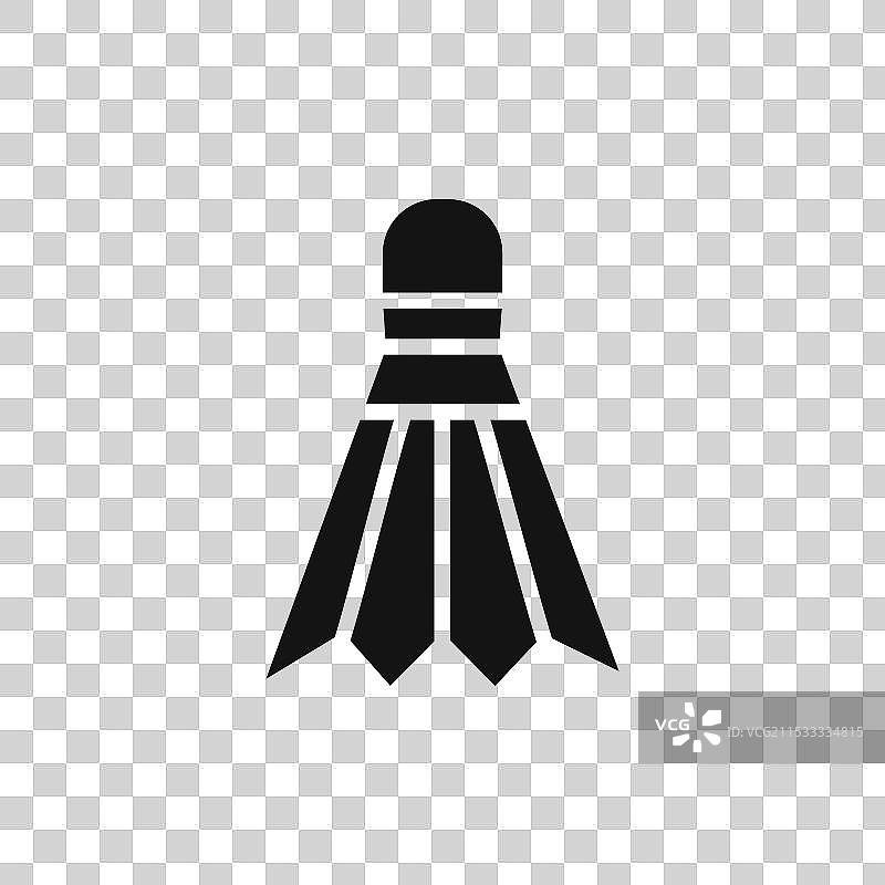 羽毛球图标，背景为白色图片素材