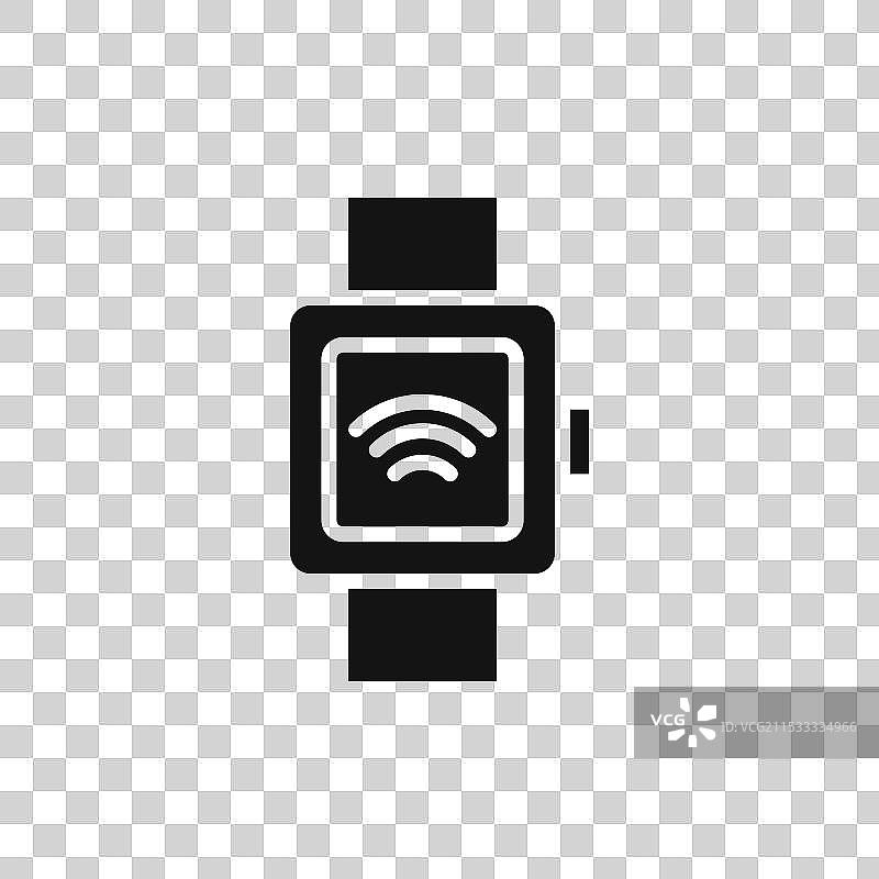 智能手表图标，孤立在白色背景上图片素材