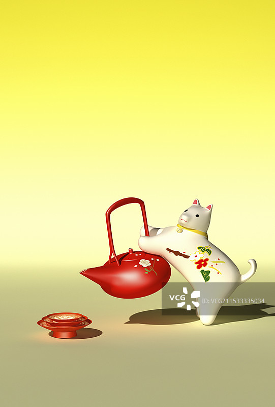 狗雕像倒出屠宰场的酒图片素材