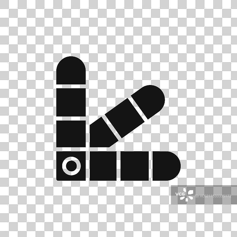 白色背景上的色卡图标图片素材