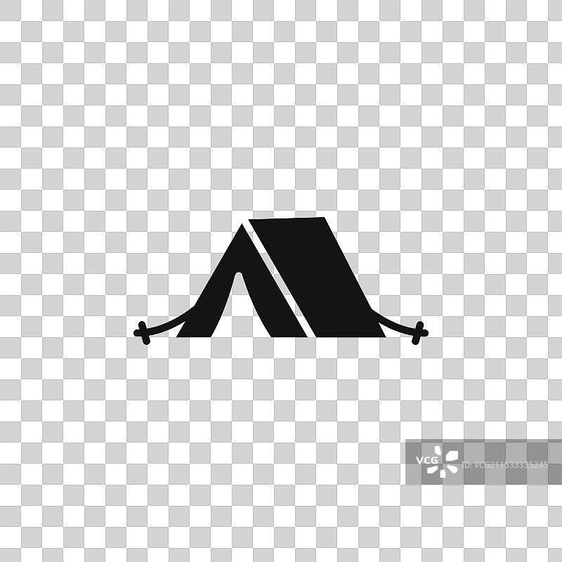 帐篷图标，背景为白色图片素材