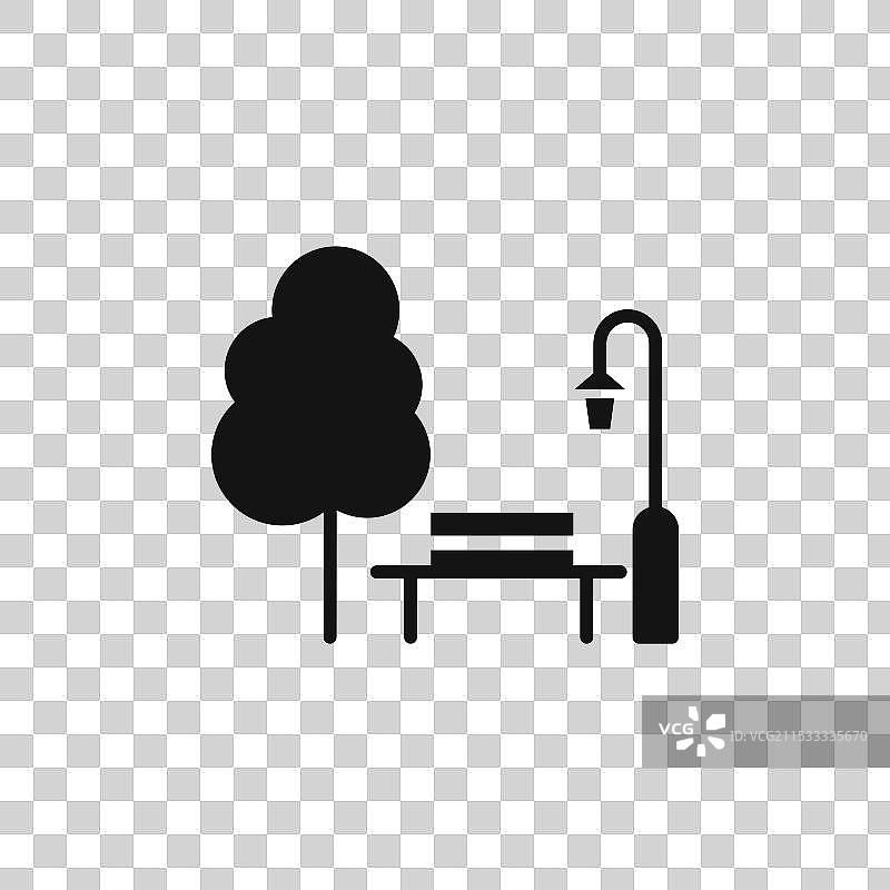 公园图标，背景为白色图片素材