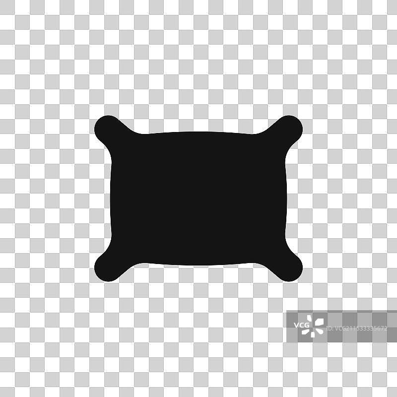 白色背景上的枕头图标图片素材