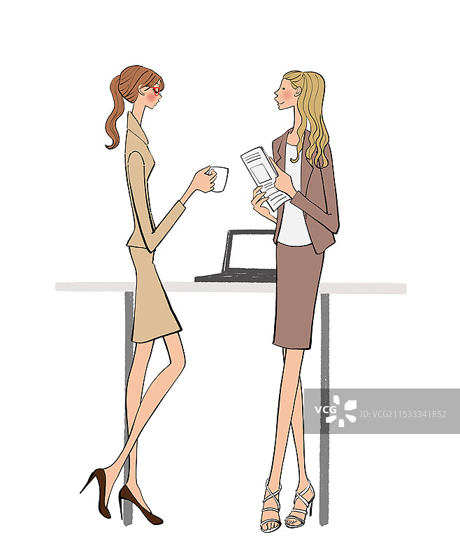 办公室女孩在办公室休息图片素材