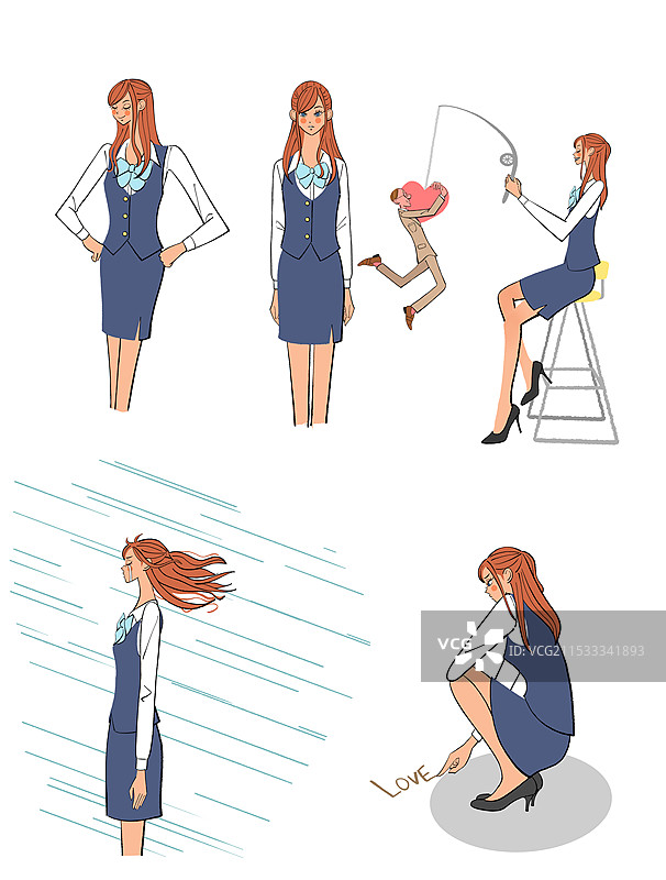 办公室工作人员的日常工作流程图片素材