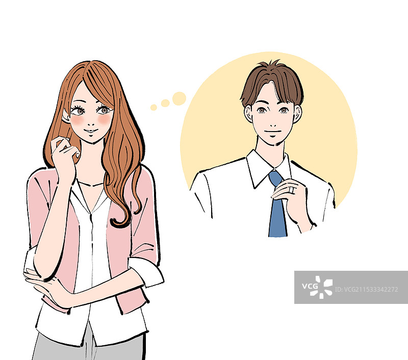 女人在思考他去办公室的事情图片素材