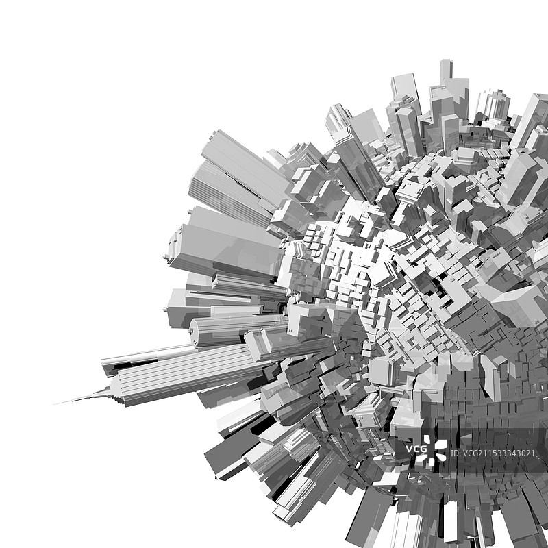 CG城市建筑群图片素材