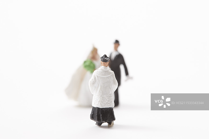 微型娃娃婚礼图片素材